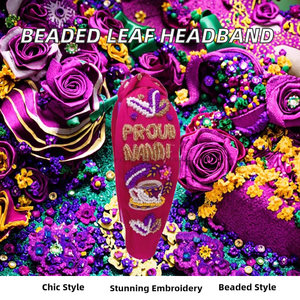 ที่คาดผมประดับลูกปัดอินเดียทำมือ คอลเลคชั่นนันดี มาร์ดิกราส์ เครว คูตูร์ สำหรับผู้หญิง หลากสีสัน ขายดี - Product Image 2