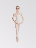 Costume de danse lyrique en dentelle blanche douce à deux pièces, haut court en crème banane riche de qualité supérieure, style boutique de scène