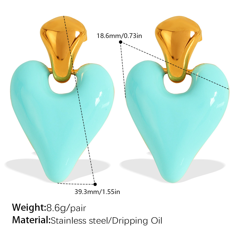 ต่างหูเรซิ่นอีพ็อกซี่สีน้ำเงิน EH504BEG