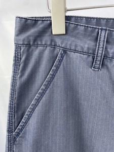 卸売りOEMブランドカジュアルファッション軽量夏ストレッチ生地スラントカーゴポケット男性用チェッカーデニムショーツジーンズ - Product Image 3