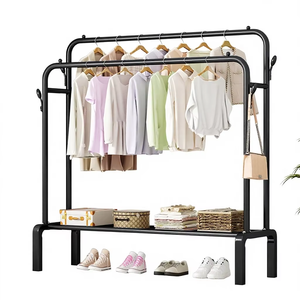 Perchero con ruedas para almacenamiento portátil de ropa y fácil transporte entre habitaciones - Product Image 3