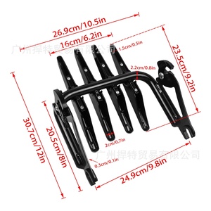 RTS Acier Inoxydable Moto Arrière Passager Dossier Porte-Bagages pour Harley Street Ultra Electra Glide Road King <span class=keywords><strong>CVO</strong></span> 09 09 - Product Image 6