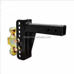 Adjustable Trailer Hitch Ball Mount Dirt Bikes RV Outdoor Trailer Arm Double Ball Adjustable Rescue Trailer Accessories Gold