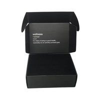 Caja de Cartón Corrugado para Envíos de Ropa, Diseño de Logotipo para Camisetas Rosas, Cajas de Cartón Negro Mate de Alta Gama para Empaque de Ropa
