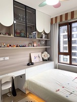 Armoire personnalisée pour enfants, armoire de rangement pour chambre d'enfant avec bureau, meubles pour enfants en bois massif moderne