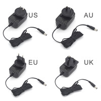 Adaptateur secteur 240V AC/DC vers 12V avec prises interchangeables 5V/9V, détachables, certifié ETL FCC CE UK SAA