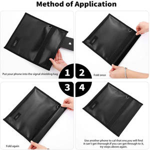 Logo personnalisé Nouveau sac de Faraday à <span class=keywords><strong>protection</strong></span> RFID avec blocage du signal Pochettes étanches pour téléphones portables Téléphone portable - Product Image 2