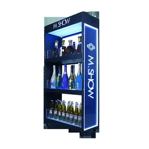 Koude Drank Borst Led Vodka Whisky Champagne Flessen Display Rack Gloeiende Wijn Kast Wedding Thuis Party Bar