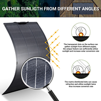 Allpowers Vente en gros Panneau photovoltaïque portable 100w 120W 200W Panneaux solaires flexibles pliables
