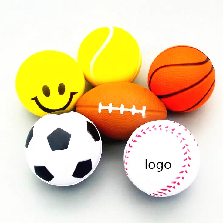 Regalo per bambini promozionale giocattolo per bambini Logo personalizzato spremere palla antistress in Pu, palla antistress, sfera antistress in schiuma Pu diametro 6cm