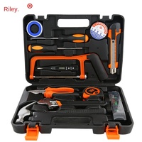 Kit d'outils de réparation et d'entretien DIY Riley Home Hardware, boîte à outils manuelle en acier au carbone, outils combinés, emballage personnalisable OEM dans un coffret rigide