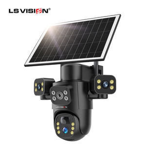 Ls tầm nhìn phổ biến 4G ngoài trời PTZ đa-ống kính đèn pha Wifi <span class=keywords><strong>Camera</strong></span> An Ninh năng lượng mặt trời Powered với được xây dựng trong còi báo động cho an ninh nhà - Product Image 1