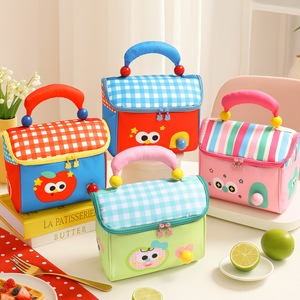 Lonchera Oxford con Aislamiento y Cierre de Cremallera con Diseño de Cabaña de Cuento de Hadas de Apple Small House para Estudiantes, Bolsa de Comida Portátil para Cosméticos - Product Image 1