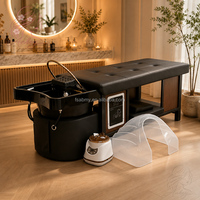 Tempat Tidur Keramas Spa Kepala Thailand dari Kulit Sintetis yang Dapat Dilepas dengan Sirkulasi Air dan Kontrol Suhu untuk Salon Kecantikan