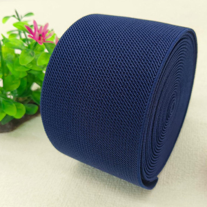 Banda elástica azul marino tejida de alto estiramiento, correas de nailon suaves de 2 pulgadas, Material de cintura para ropa deportiva, ropa deportiva y uniformes - Product Image 3