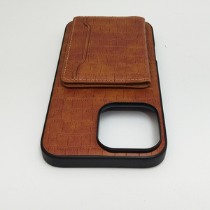 Funda para <span class=keywords><strong>iPhone</strong></span> con Ranuras para Tarjetas, Diseño de Piel de Cocodrilo, Función de Soporte, Disponible para Varios Modelos - Product Image 2