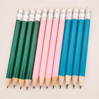 Mini 10CM Noir HB Golf Crayon Courte Queue Standard Crayon Cadeau Stylo