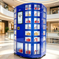 Distributeur automatique intelligent pour centres commerciaux et aéroports, avec compartiments à température normale pour cadeaux et boîtes surprises, service 24h/24 en libre-service