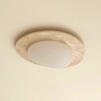 Plafonnier LED pour chambre principale, style crème vintage chinois en pierre Huangdong, luminaire pour chambre d'enfant, style japonais pour salle à manger