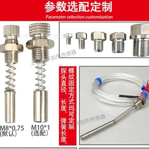 WZPM-201 เซ็นเซอร์วัดอุณหภูมิแบบแพลตตินั่ม Pt100 พร้อมสายกันน้ำ PTFE เคลือบเงิน - Product Image 5