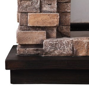 Cheminée électrique classique à encastrer avec manteau en polystone, télécommande, thermostat réglable, 1500W/2000W, 25-30 m² - Product Image 4