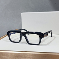 Lunettes de soleil de luxe rectangulaires épaisses unisexes, monture en acétate, verres transparents UV400, monture de lunettes de vue rétro tendance