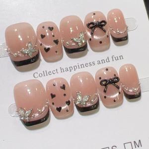 <span class=keywords><strong>Uñas</strong></span> Acrílicas Súper Cortas <span class=keywords><strong>de</strong></span> Verano, Transparentes, Lindas, Suaves, <span class=keywords><strong>de</strong></span> Gel, Hechas a Mano, 10 Piezas, <span class=keywords><strong>Uñas</strong></span> Postizas con Etiqueta Privada - Product Image 1