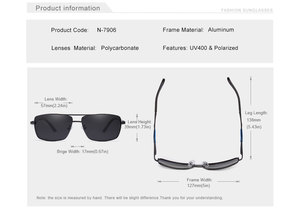 Pour KINGSEVEN <span class=keywords><strong>2021</strong></span> hommes classique carré lunettes de soleil polarisées bloquant UV lunettes de conduite pour femmes modèle 7906 Polycarbonate - Product Image 5