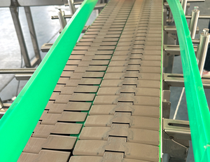 Tùy chỉnh SS304 thép không gỉ thủy tinh/chai nhựa xử lý Top chuỗi hệ thống băng tải để làm đầy đóng nắp dây chuyền sản xuất - Product Image 6