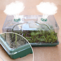 72 trous plateaux de semis en plastique avec couvercle humidité réglable Kit de démarrage de plante avec dôme pour le jardinage domestique Pots de pépinière de graines