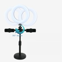 Support Trépied Professionnel avec Anneau Lumineux LED pour Selfie, Diffusion en Direct Mobile, Maquillage et Photographie, Lumière d'Appoint LED Double Position pour Téléphone