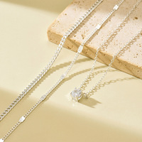 Cadeaux pour femmes : Colliers superposés en or pour femmes, plaqué or 14K et argent sterling, ensemble de colliers pendentifs délicats, chaîne cubaine et ras-de-cou