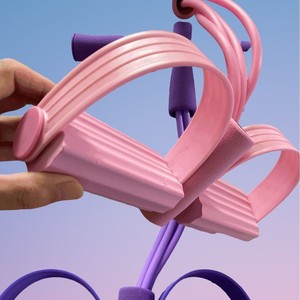 Ramah lingkungan elastis 6 tabung Yoga Pedal tarik Roperesistance Band rumah Gym perut kaki peregangan pelangsing peralatan pelatihan - Product Image 5