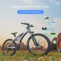 Vélo de montagne électrique tout-terrain Q5 haute puissance 48V/650W avec moteur sans balais à moyeu arrière, cadre en titane, batterie lithium 13Ah, étanche, pour adulte et trajets quotidiens