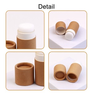 <b>Biodegradable</b> Cylinder Cardboard Tube Kraft Paper Cosmetic Container for Lipstick, Deodorant, <b>Sunscreen</b> & Lip Balm Packaging - Product Image 6