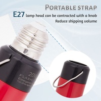 Ampoule LED d'urgence portable 20W E27 avec batterie 1800mAh rechargeable par USB pour la maison et le camping