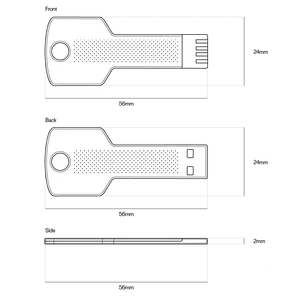 Chiavetta USB FlashKey Square อุปกรณ์เสริมแบบกำหนดเอง - Product Image 2