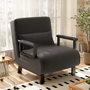 Divano Letto Moderno Regolabile a Una Piazza con Movimento a <span class=keywords><strong>Dondolo</strong></span>, Rivestimento in Tessuto e Struttura in Metallo - Arredamento di Alta Qualità per Soggiorno - Product Image 1