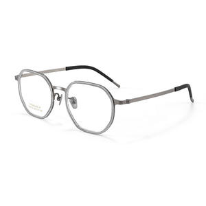 Montures de lunettes pour hommes Danyang 26013, monture intégrale géométrique en titane pur, confortables - Product Image 2