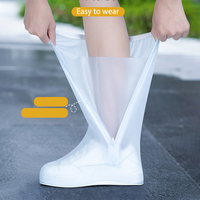 Couvre-Bottes de Pluie Imperméables en PVC Réutilisables et Antidérapants pour Voyages en Extérieur