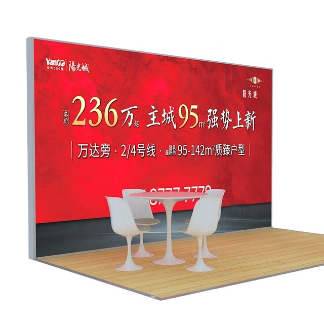 Hot Sale Trade Show UV Print Tension Fabric SEG Lightbox Aluminum Frame Side Backlit Displays Led Advertising Light Box