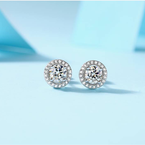 Pendientes de Moissanita de 0.5 Quilates, Color D, Joyería de Carbonita Moderna para Chicas - Product Image 2