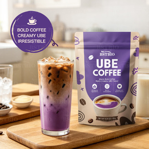 BSTBIO <span class=keywords><strong>Latte</strong></span> in Polvere di Igname Viola con Caffè Arabica per Bevande, Etichetta Privata, 100g/180g/sacchetto, Caffè UBE - Product Image 3
