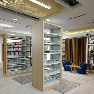 Versatile Modern Metal Bookshelf for Home Office School <b>Library</b> Hotel Hospital Apartment Steel Wrap for Outdoor Storage Design - Product Image 4