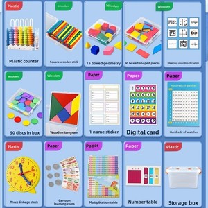Material didáctico de matemáticas de primer grado, rompecabezas de madera educativo esencial <span class=keywords><strong>para</strong></span> Primaria, herramienta de aprendizaje de contador de segundo grado - Product Image 2