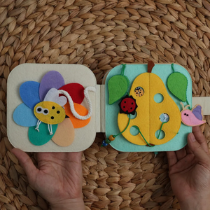 <span class=keywords><strong>Livre</strong></span> d'activités <span class=keywords><strong>personnalisé</strong></span> en feutre doux pour tout-petits, jouet éducatif sensoriel Montessori, 1-6 ans, étiquetage privé - Product Image 2