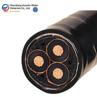 Cables de Potencia XLPE de Alta Tensión con Núcleo de Cobre YJV22 de 3x70mm, 3x95mm, 3x120mm para Ferrocarril Industrial, 10kV, 15kV, 36kV