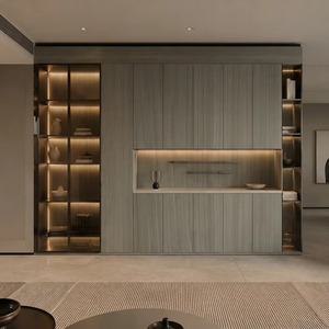 Aparador Minimalista Personalizado para Cocina y Comedor, Mueble de Almacenamiento de Madera de Alta Gama con Estante para Botellas de Vino - Product Image 5
