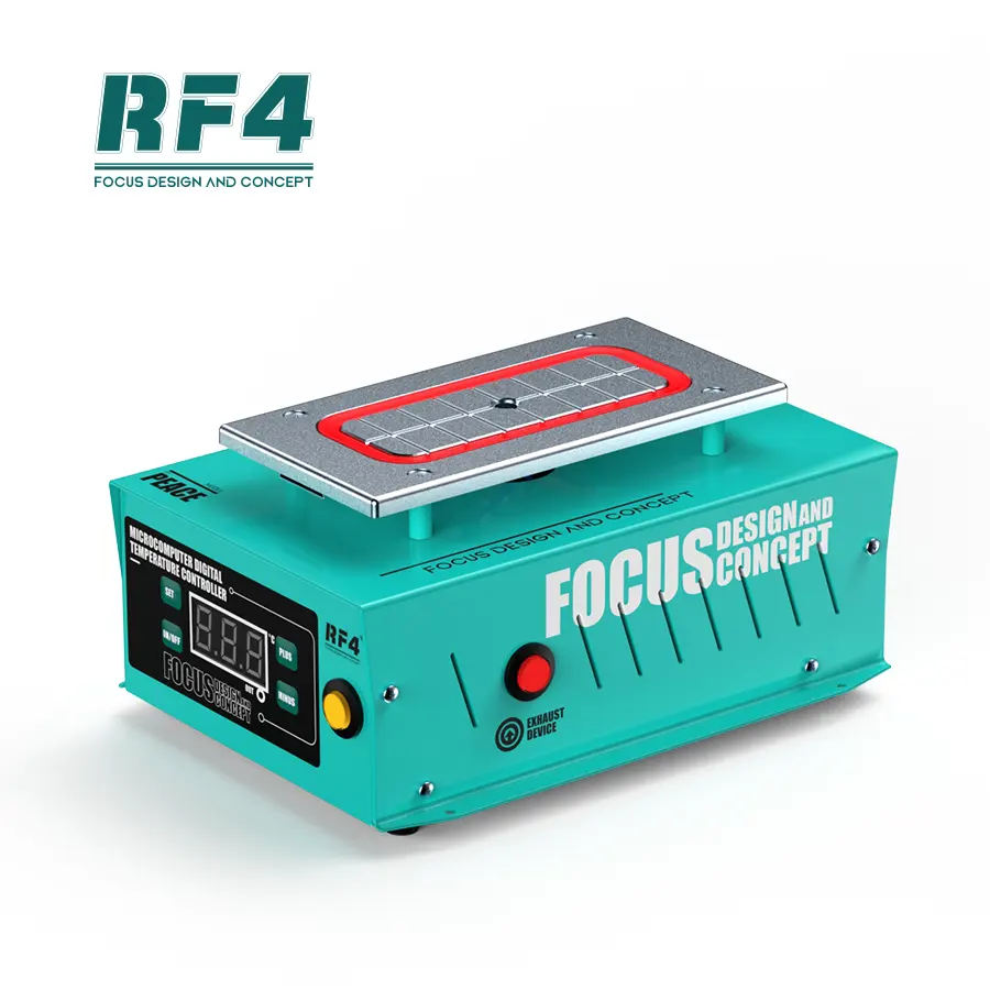 Rf4 lcd máquina separadora de telefone, dispositivo de reparo da tela sensível ao toque, kit de bomba de vácuo embutida para reparo de iphone samsung