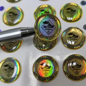 Custom 3d Epoxyhars Holografische Gouden Label Sterke Zelfklevende Waterdichte Koepelvormige Sticker Hard Zacht Epoxyhars Koepelstickers